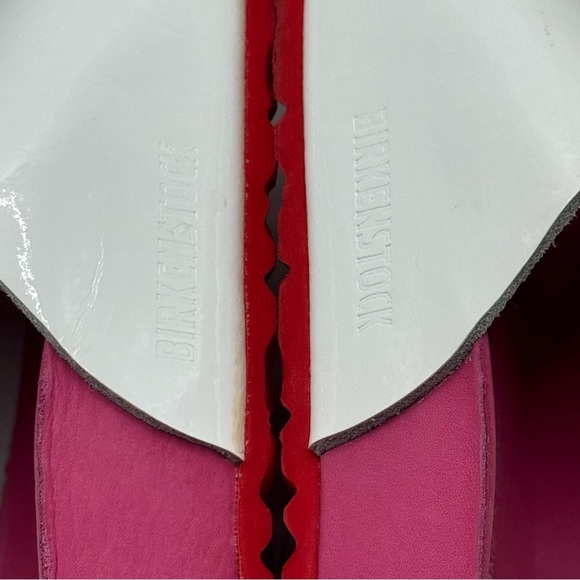 Birkenstock Vaduz Exquisite Size 8 Limited Edition Shock Drop Sandal White Pink - Picture 8 of 15